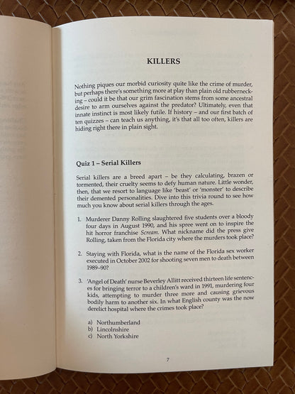 The True Crime Quiz Book by Chris Alan (Paperback)