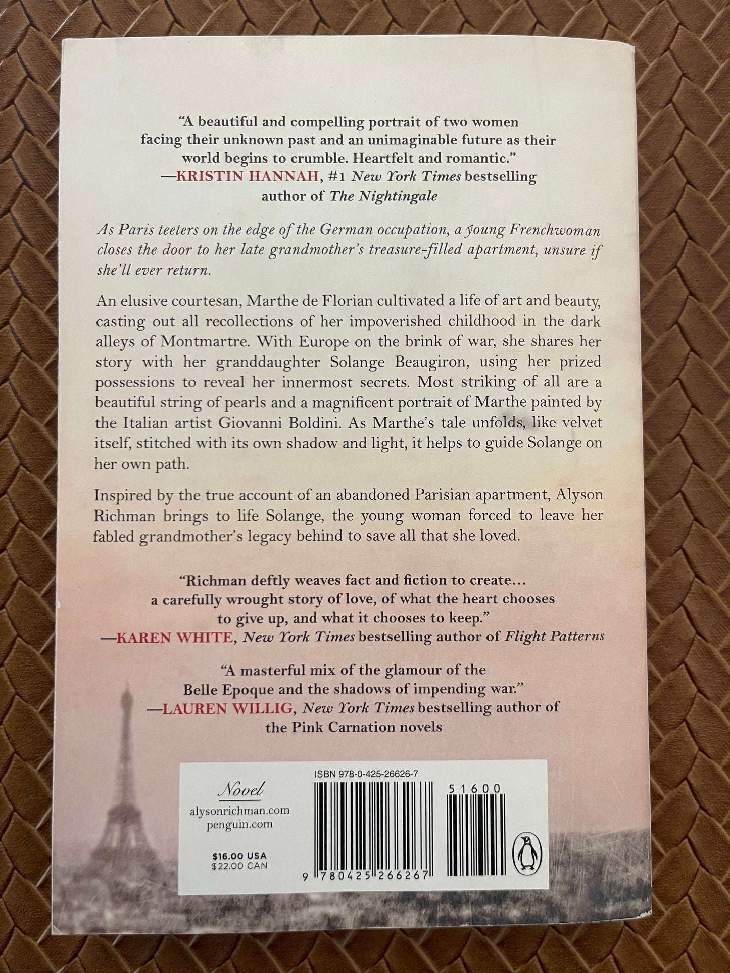 The Velvet Hours by Alyson Richman (Paperback)