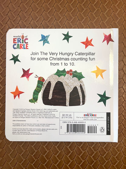 The Very Hungry Caterpillar's Christmas 123 by Eric Carle (Board Book - New)