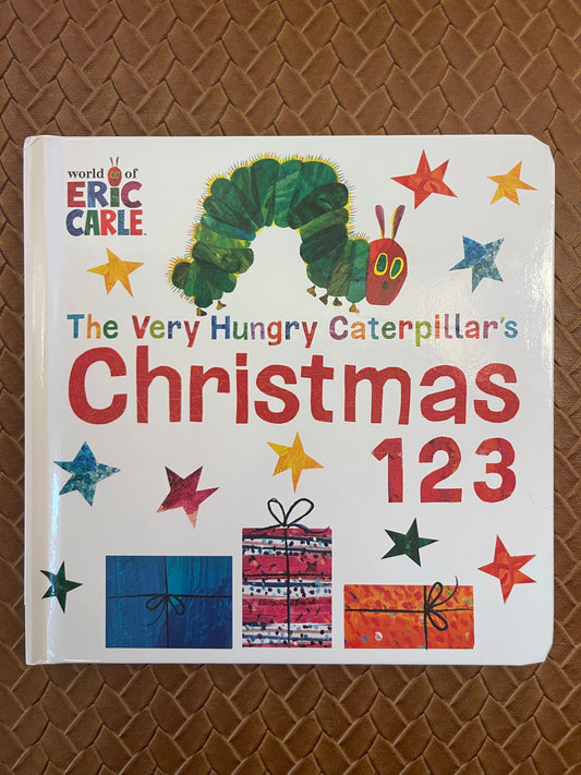 The Very Hungry Caterpillar's Christmas 123 by Eric Carle (Board Book - New)