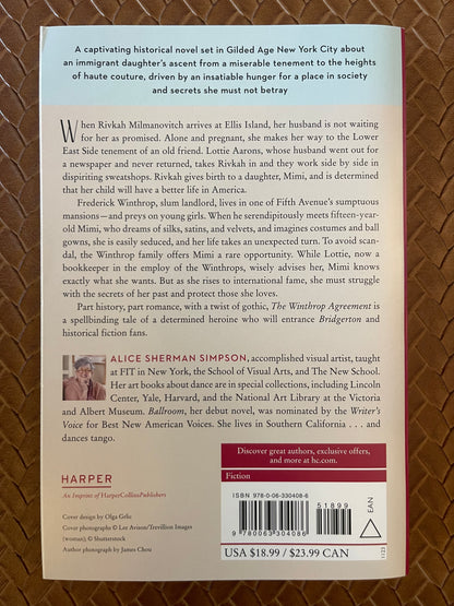 The Winthrop Agreement by Alice Sherman Simpson (Paperback)