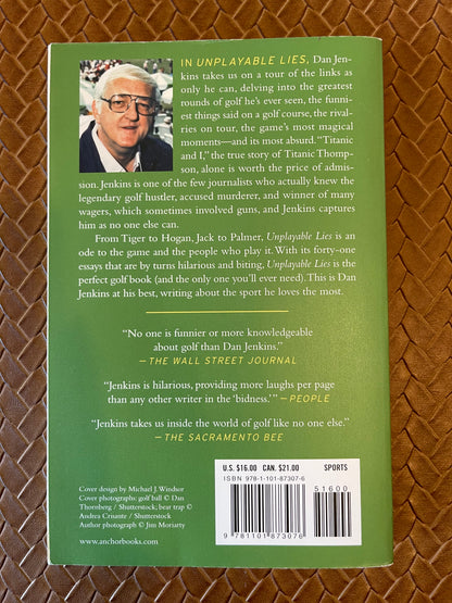 Unplayable Lies: Golf Stories (Anchor Sports) by Dan Jenkins (Paperback)