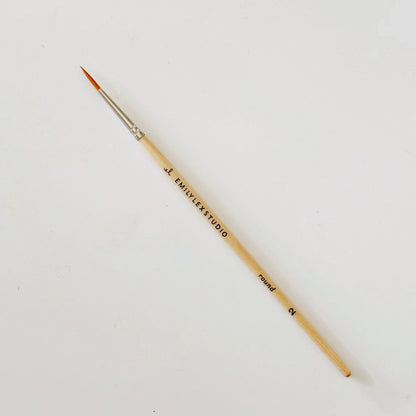 Watercolor Paintbrush Set of Five Wood Brushes