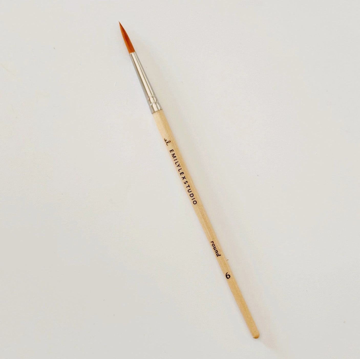 Watercolor Paintbrush Set of Five Wood Brushes
