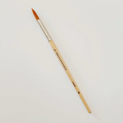 Watercolor Paintbrush Set of Five Wood Brushes