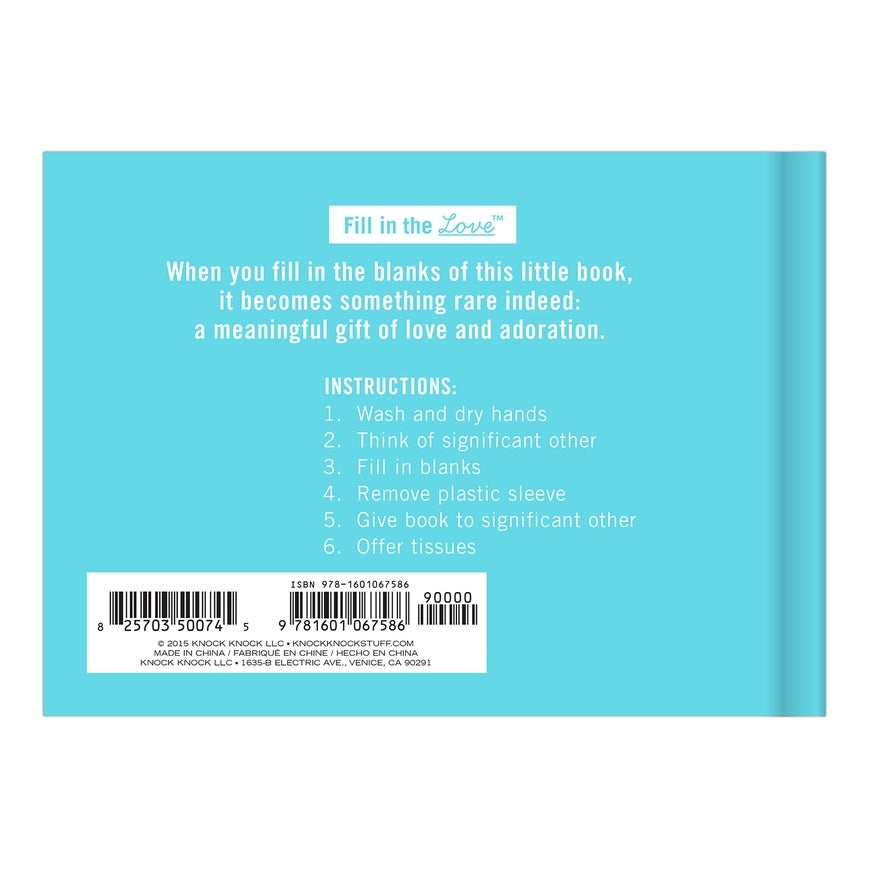 What I Love About Us Fill in the Love® Book