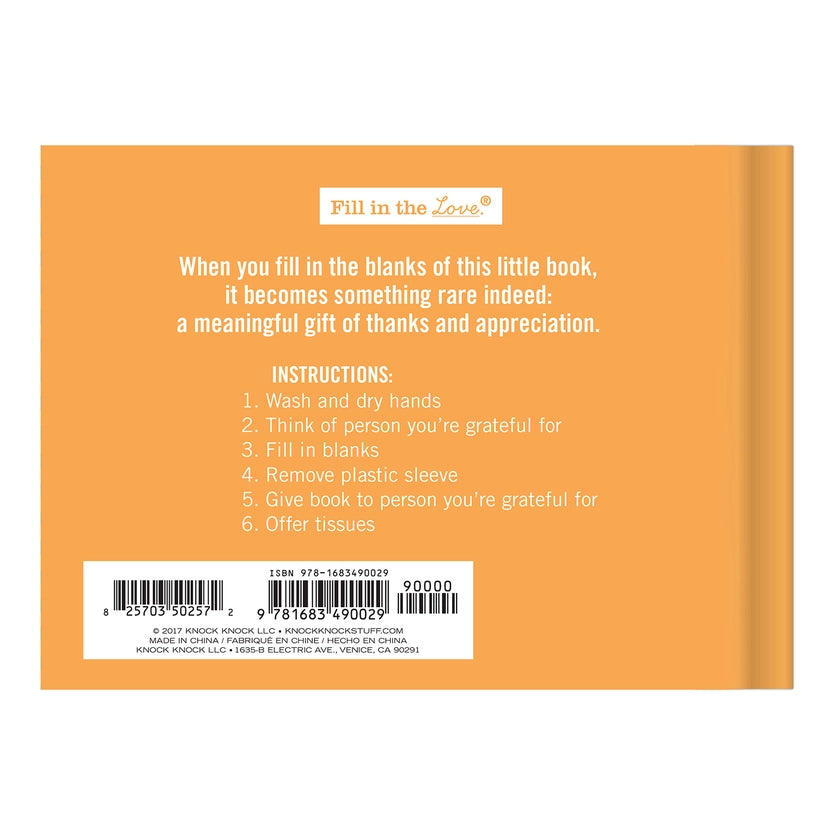 Why I'm Grateful For You Fill in the Love® Book