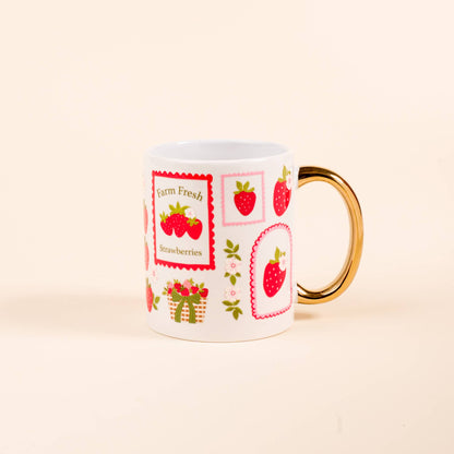 11 oz Cozy Cute Ceramic Mug: Book Shelfie