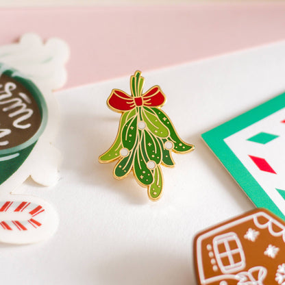 Mistletoe Enamel Pin