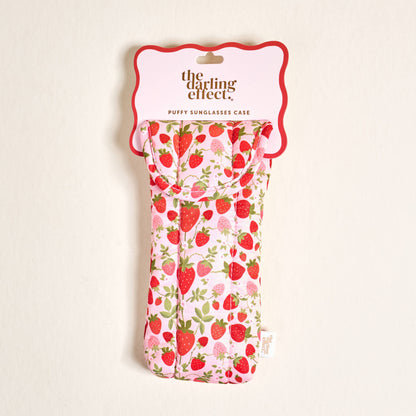 Puffy Sunglasses Case-Strawberry Fields
