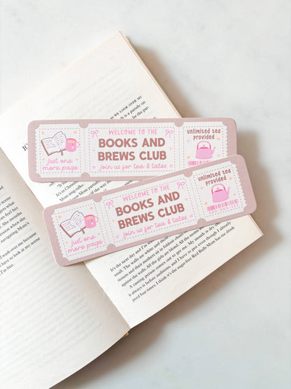 Books And Brews Book Club Bookmark