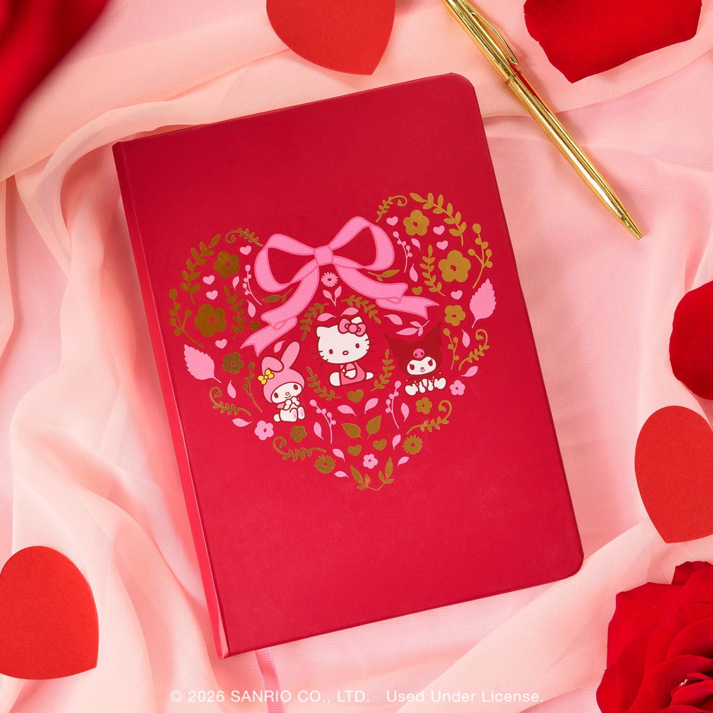 Hello Kitty & Friends Hearts and Flowers Casebound Notebook