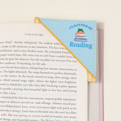 Corner Keeper Fabric Bookmark–I'd Rather Be Reading