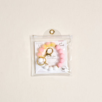 Hands–Free Keychain Wristlet–Pink Lemonade