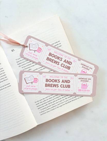 Books And Brews Book Club Bookmark