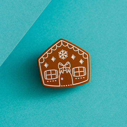Gingerbread House Enamel Pin