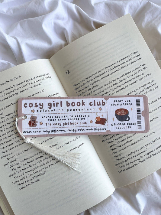 Cosy Girl Book Club Bookmark With Tassel