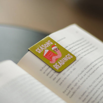 Merry Bookmas Christmas Magnetic Bookmarks Set of 4
