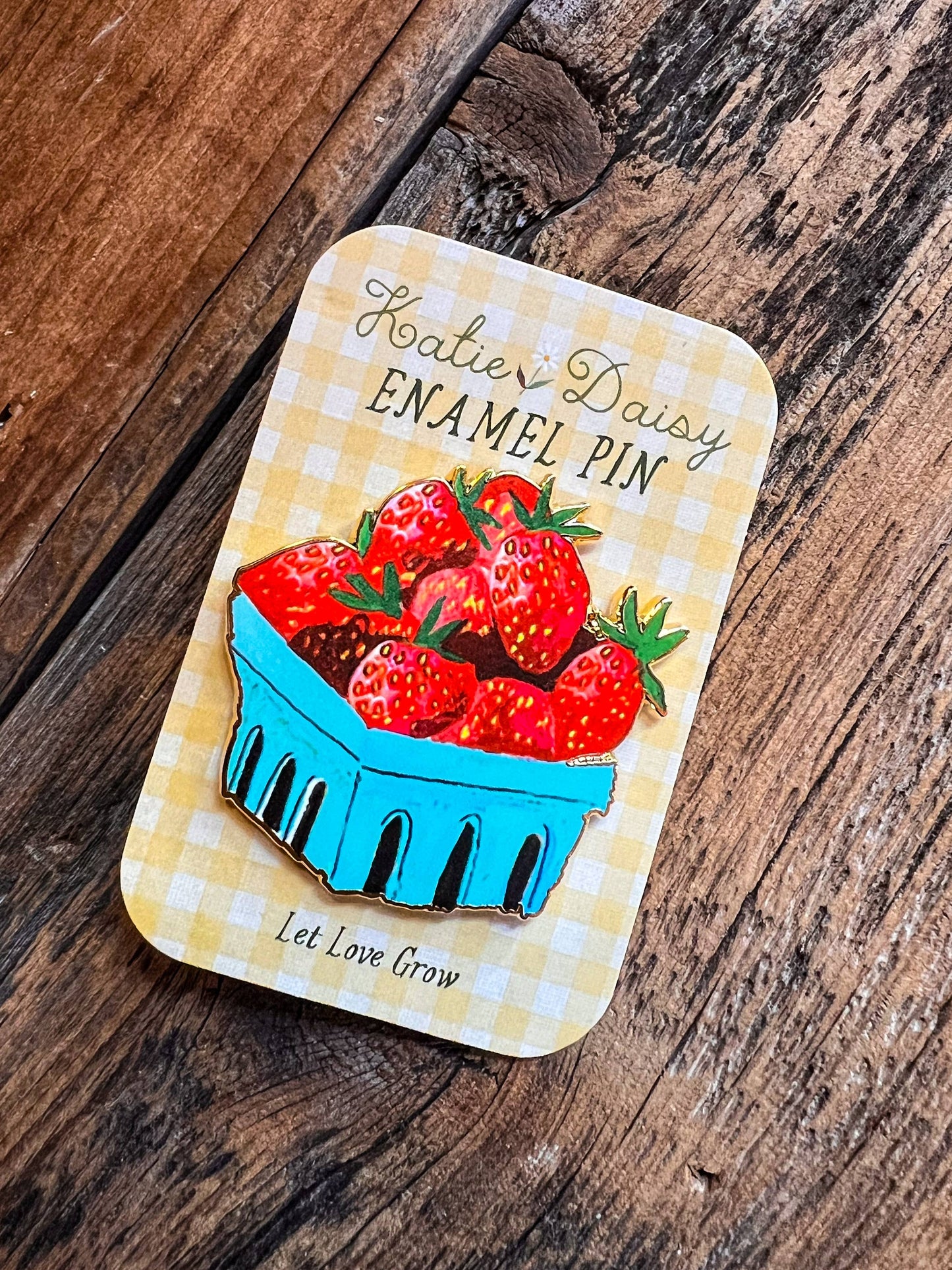 Strawberries Enamel Pin 