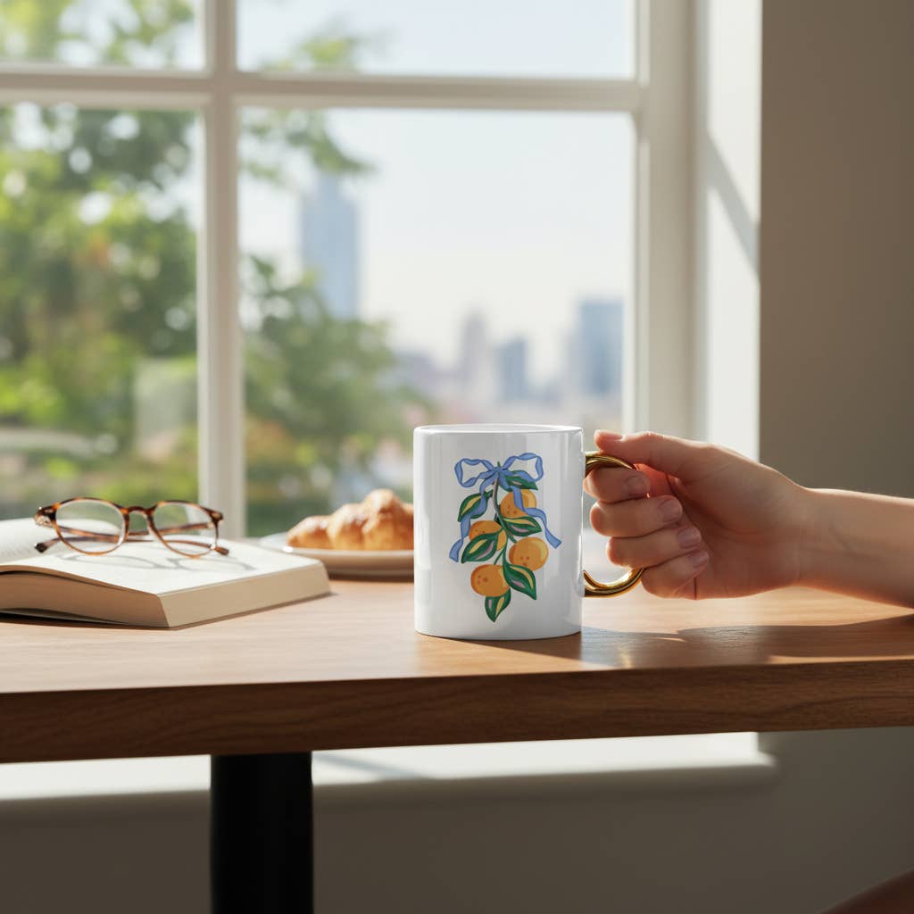 11 oz Cozy Cute Ceramic Mug: Book Shelfie