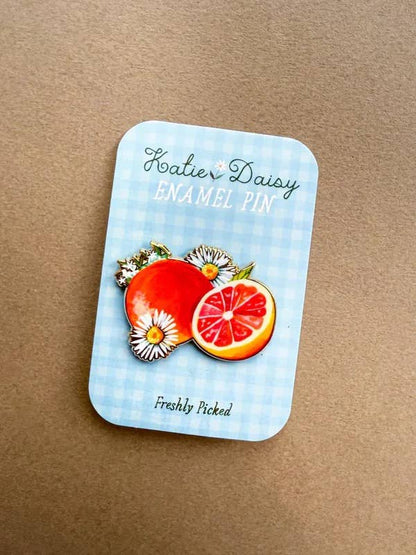 Orange Enamel Pin